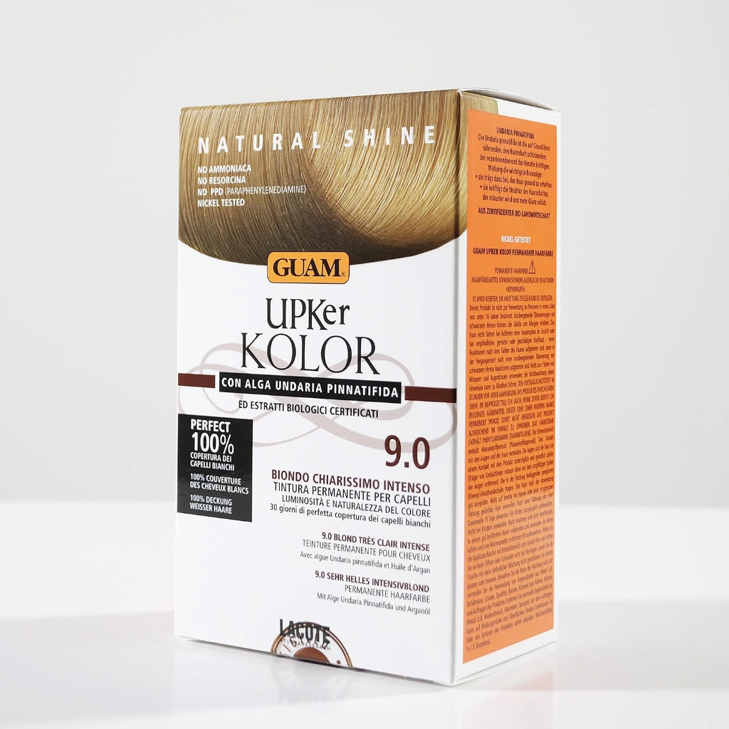 GUAM UPKer Kolor Naturtöne Insensivblond 215 ml 9-0 seitlich.webp