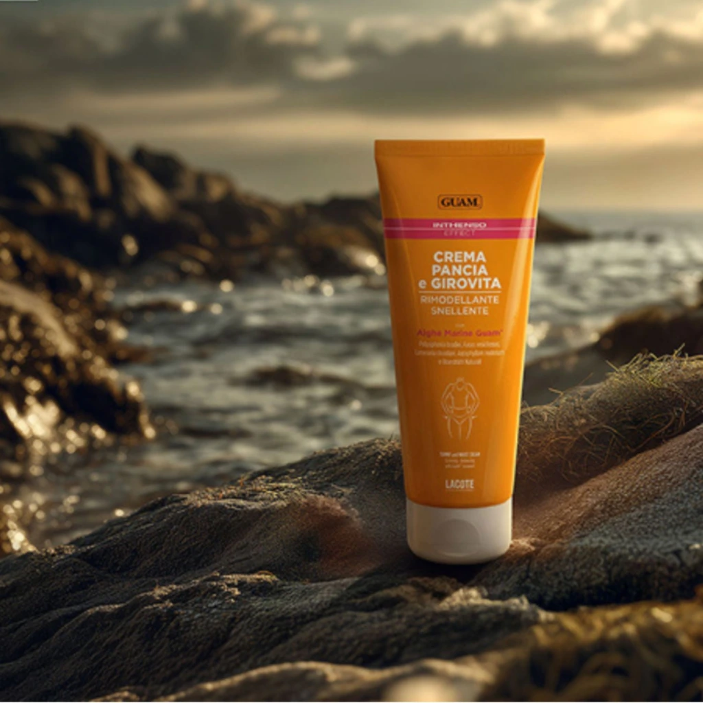 GUAM Inthenso Effect straffende & modellierende Creme für Bauch und Taille Meer.webp