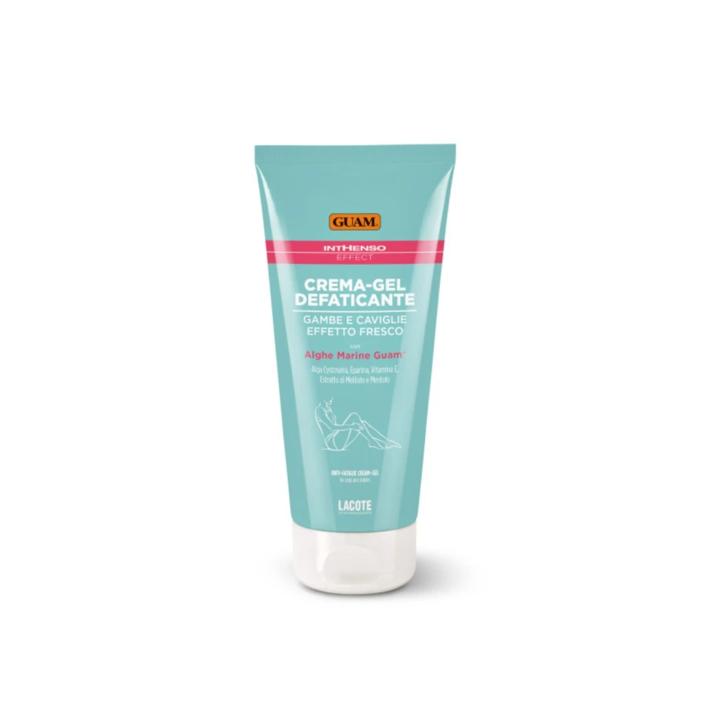 GUAM Inthenso Effect kühlendes Creme-Gel für schwere Beine & Knöchel 150 ml Tube.webp