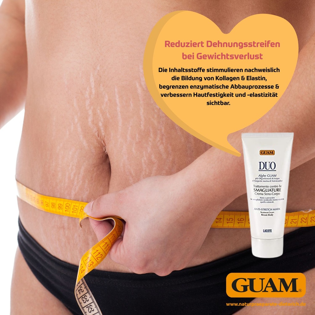 GUAM DUO Intensivcreme gegen Dehnungsstreifen für Brust und Körper 200ml