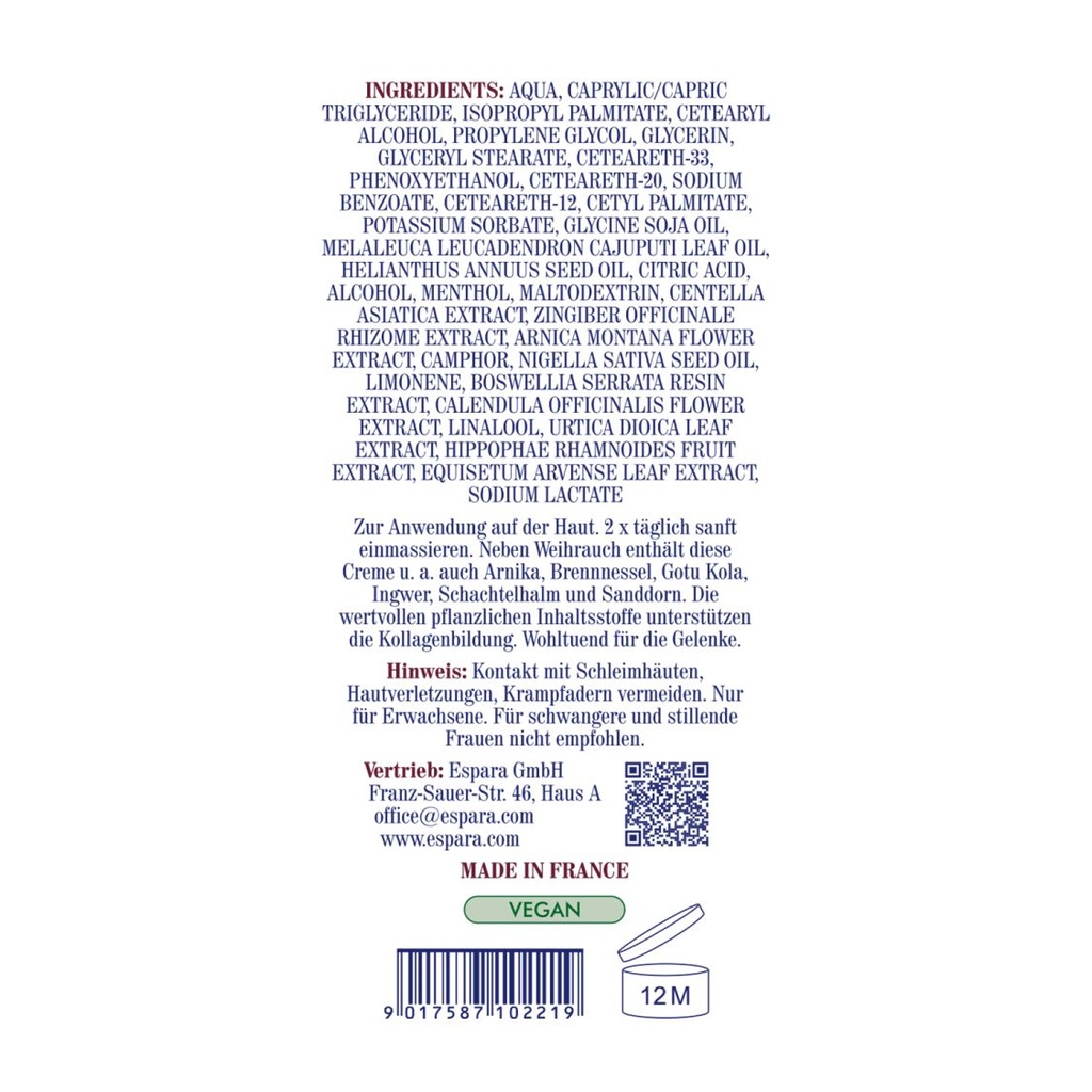 Espara Weihrauch Creme  100 ml