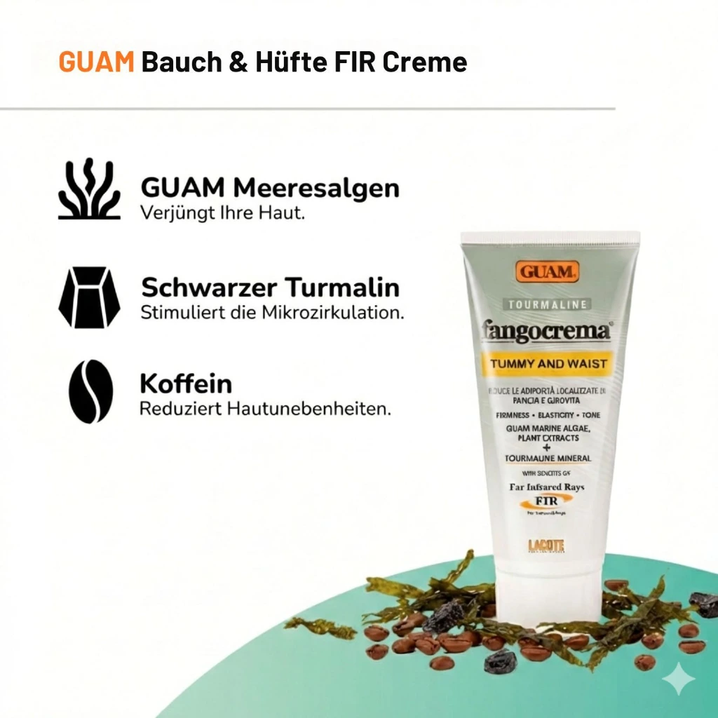 GUAM Tourmaline Fangocrema Bauch + Hüfte FIR Wirkstoffe.webp