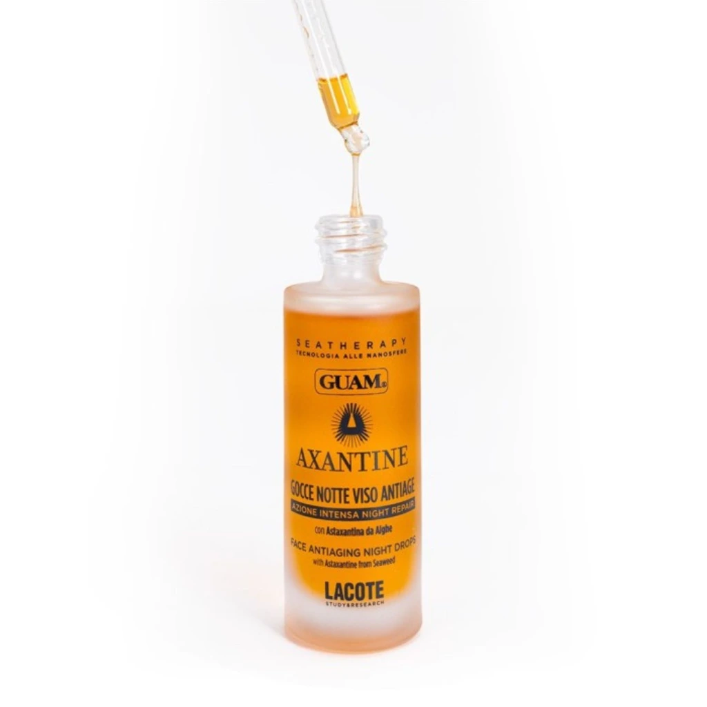 GUAM SeaTherapy Axantine nachtverjüngende Tropfen Gesicht Hals Flasche Pipette.webp