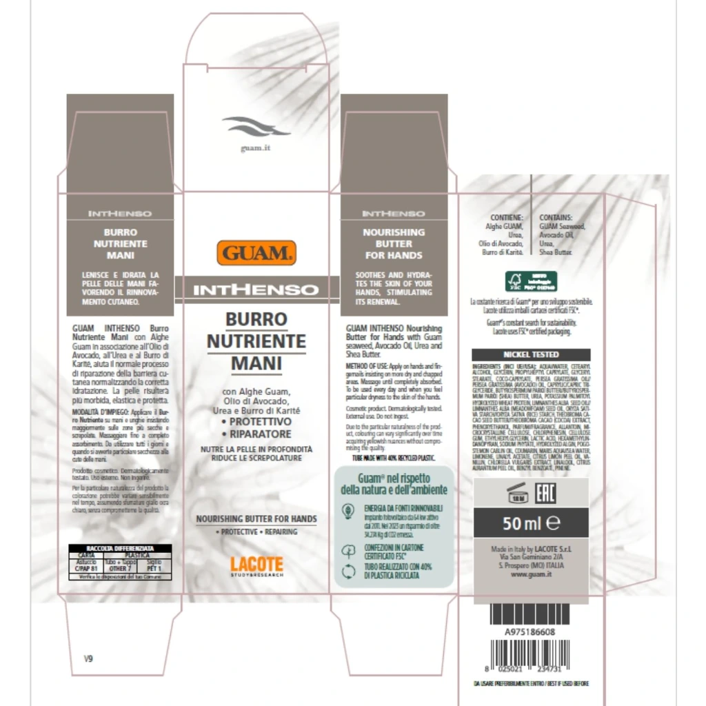 GUAM intensiv pflegende Handcreme Inthenso Burro 50ml 866 Verpackung.webp