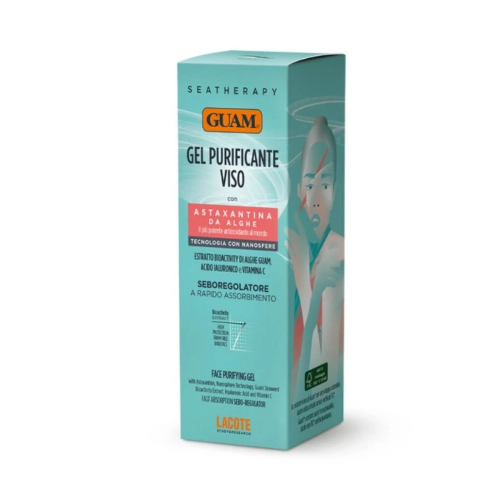 GUAM SEATHERAPY Gel Purificante - reinigendes Gesichtsgel Astaxantine 50ml 1250 Packung.webp