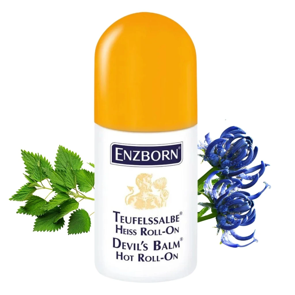 ENZBORN Teufelssalbe Heiss Roll-on 621196 Produktbild Front Inhaltsstoffe.webp