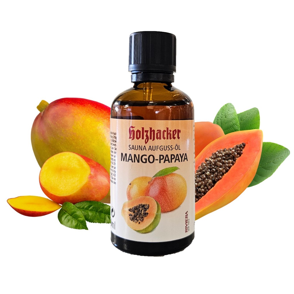 [SOMP0060] Holzhacker Sauna Aufguss-Öl Mango-Papaya  60 ml