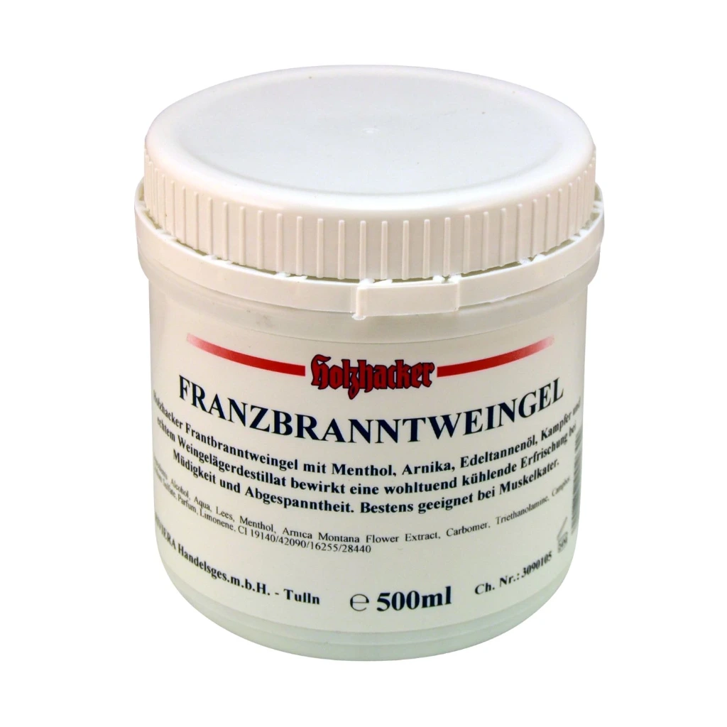 [HFGE0500] Holzhacker Muskel Gel Arnika & Menthol (Franzbranntweingel) 500 ml