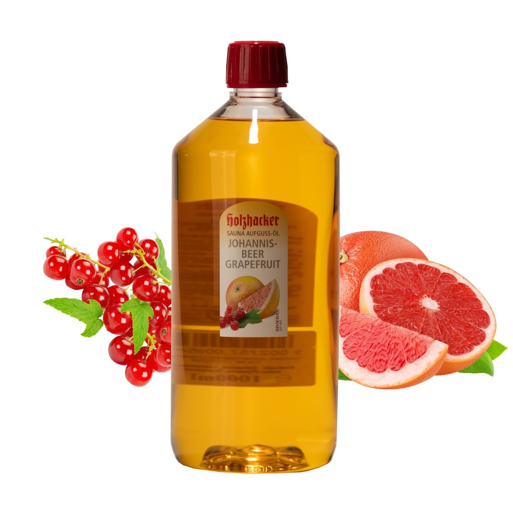 [SOJG1000] Holzhacker Sauna Aufguss-Öl Johannisbeer-Grapefruit 1000 ml