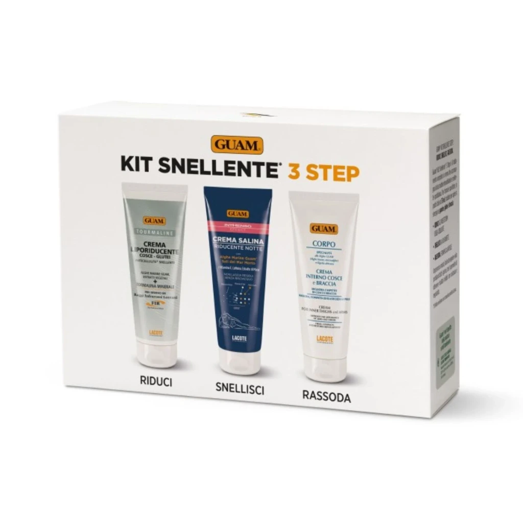 [876] GUAM 3-Schritte Körperpflege-Set straffend, definierte Silhouette -3 x 75ml